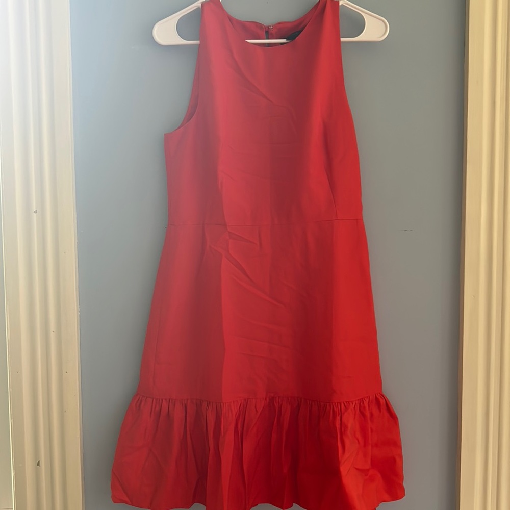 red/orange dress